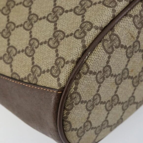 GUCCI GG Supreme Web Sherry Line Bag PVC Leather Beige 40 02 081 Auth BA7253 - Picture 5 of 16